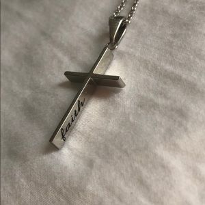 Cross faith necklace sterling silver
